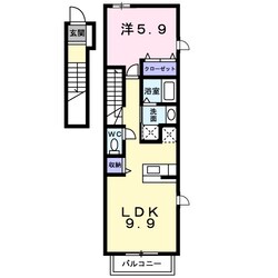 北熊本駅 徒歩12分 2階の物件間取画像